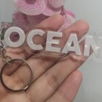 Gantungan Kunci Custom Nama dari Akrilik Bening