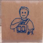 Akrilik Custom Text “Pickup Here” Tanda Stylish