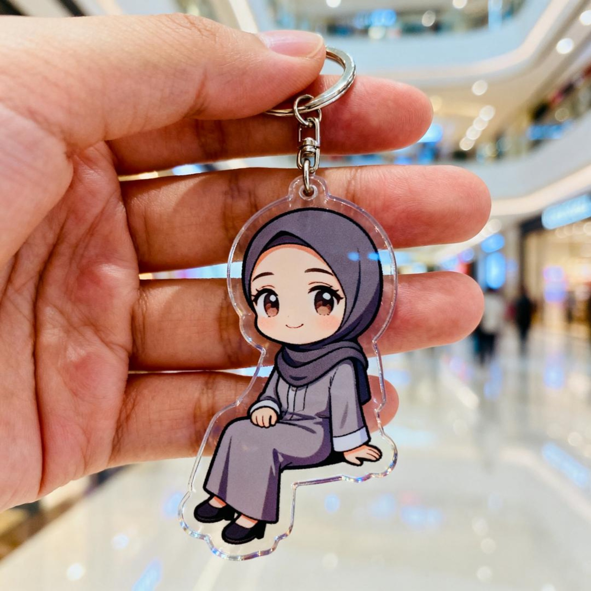 gantungan kunci akrilik foto kartun