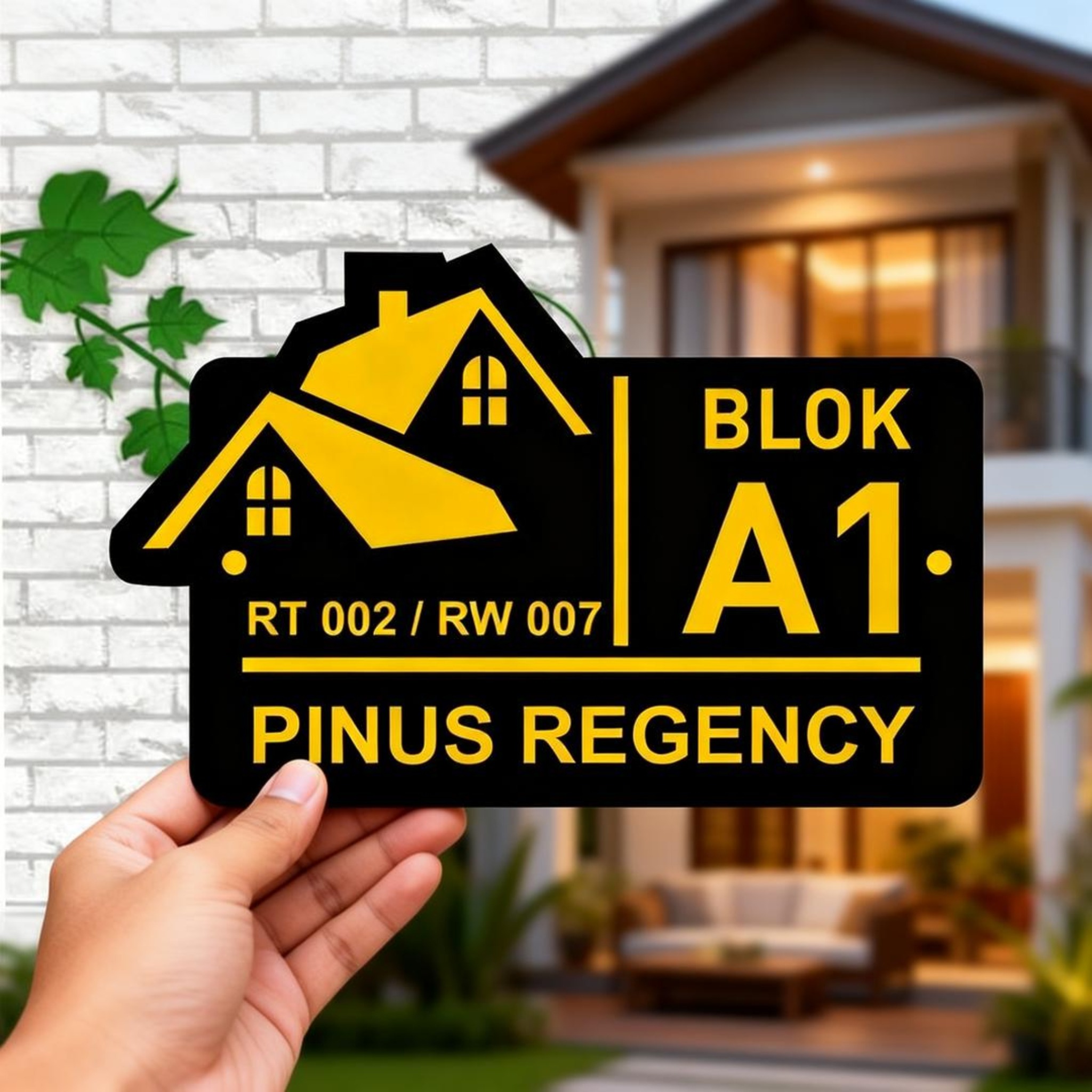 nomor rumah estetik cantik dari akrilik