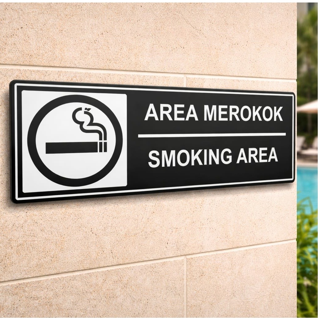 sign no smoking akrilik